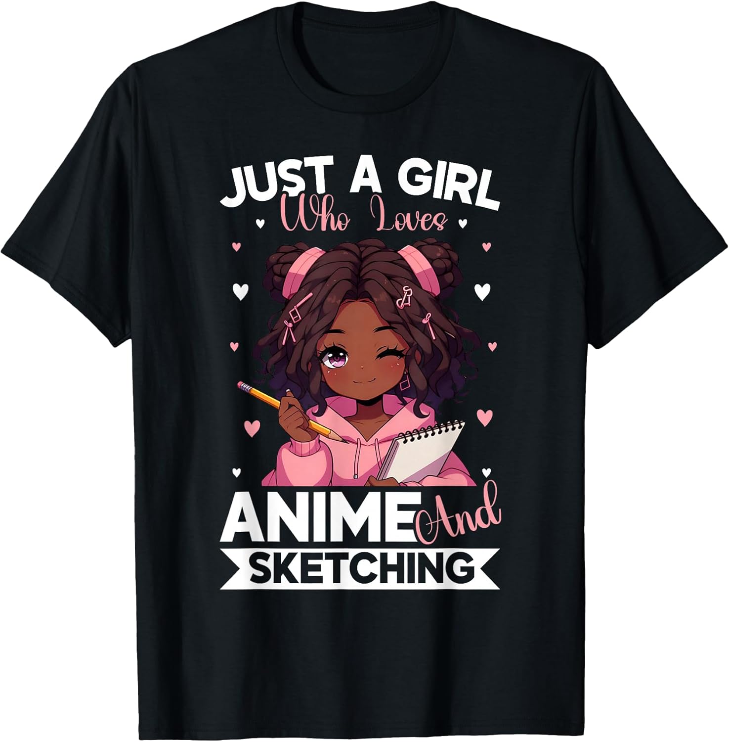 Anime Sketching African American Teen Girls