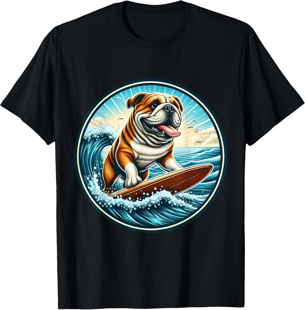 Bulldog Dog Surfing Surfer Owner Merch