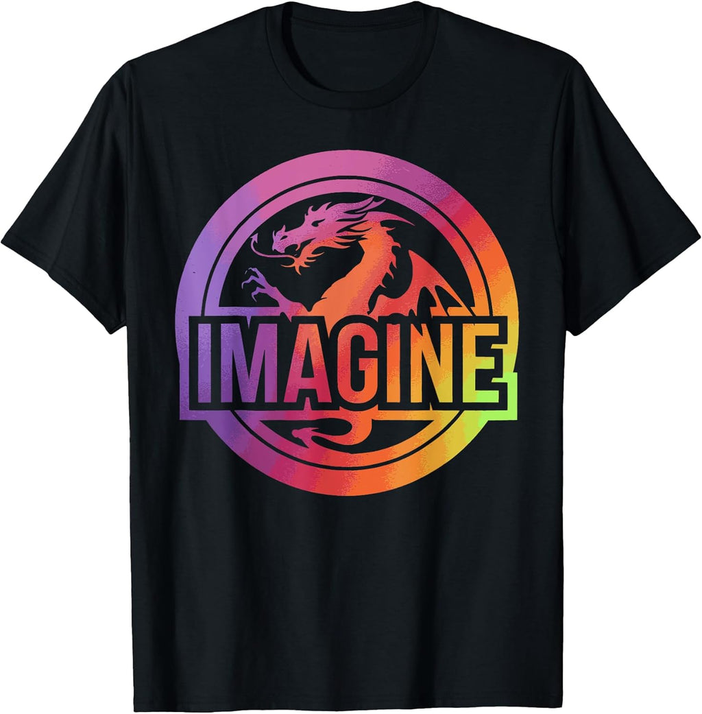 Retro Fantasy Magical Dragon Shirts for Kids Men's