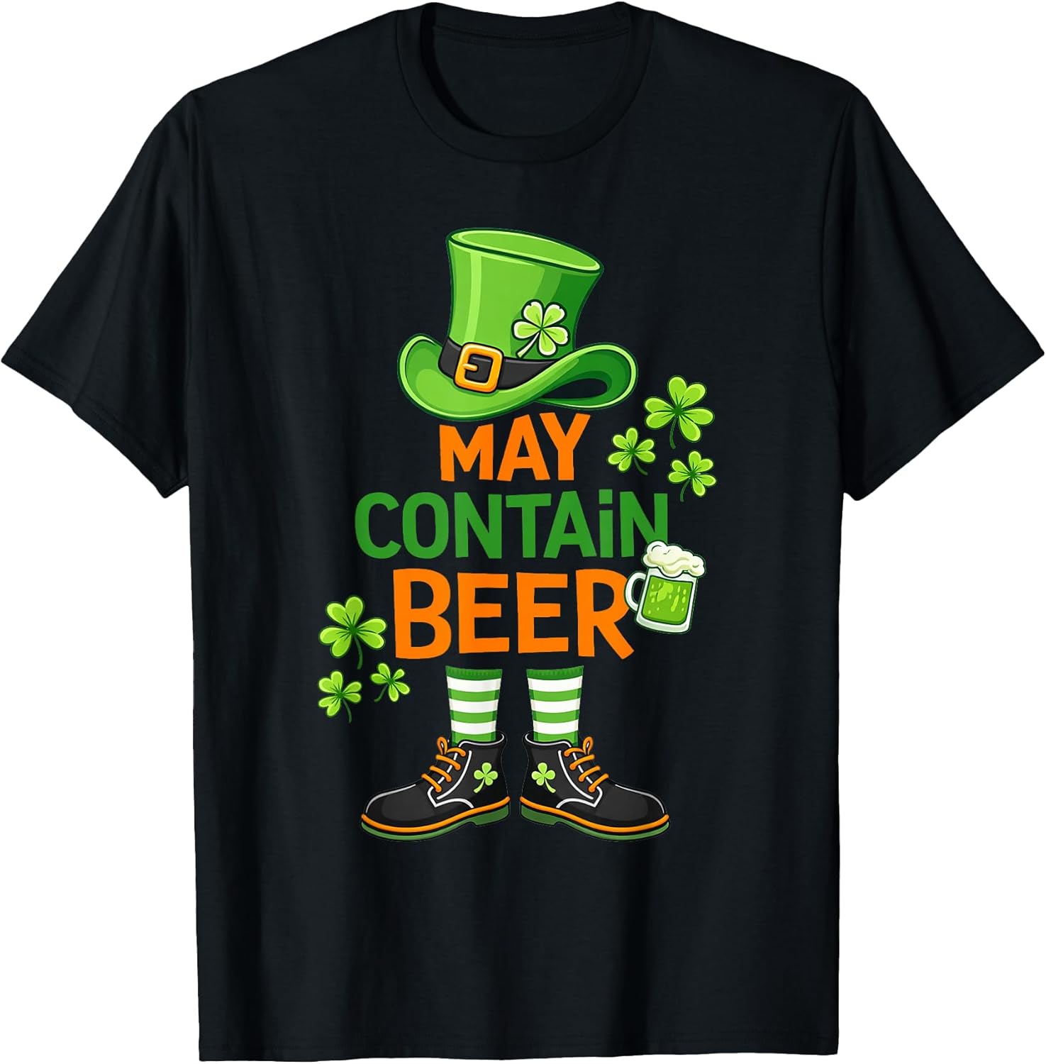 May Contain Beer Funny St Patrick Day Merch Co.