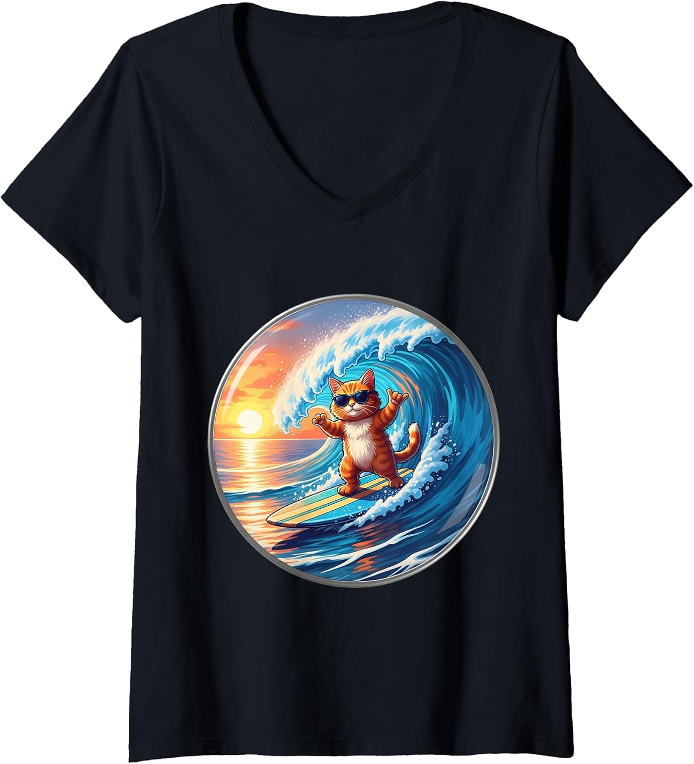 Orange Cat Owner Surfing Lover Surfer Merch