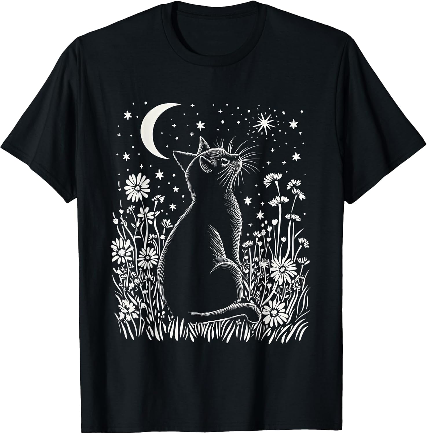 simple cat designs in linocut