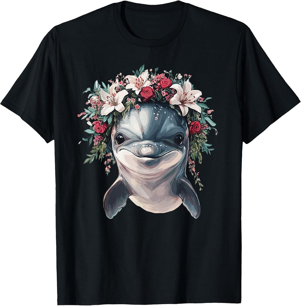 Floral Dolphin Lovers Ocean Beauty