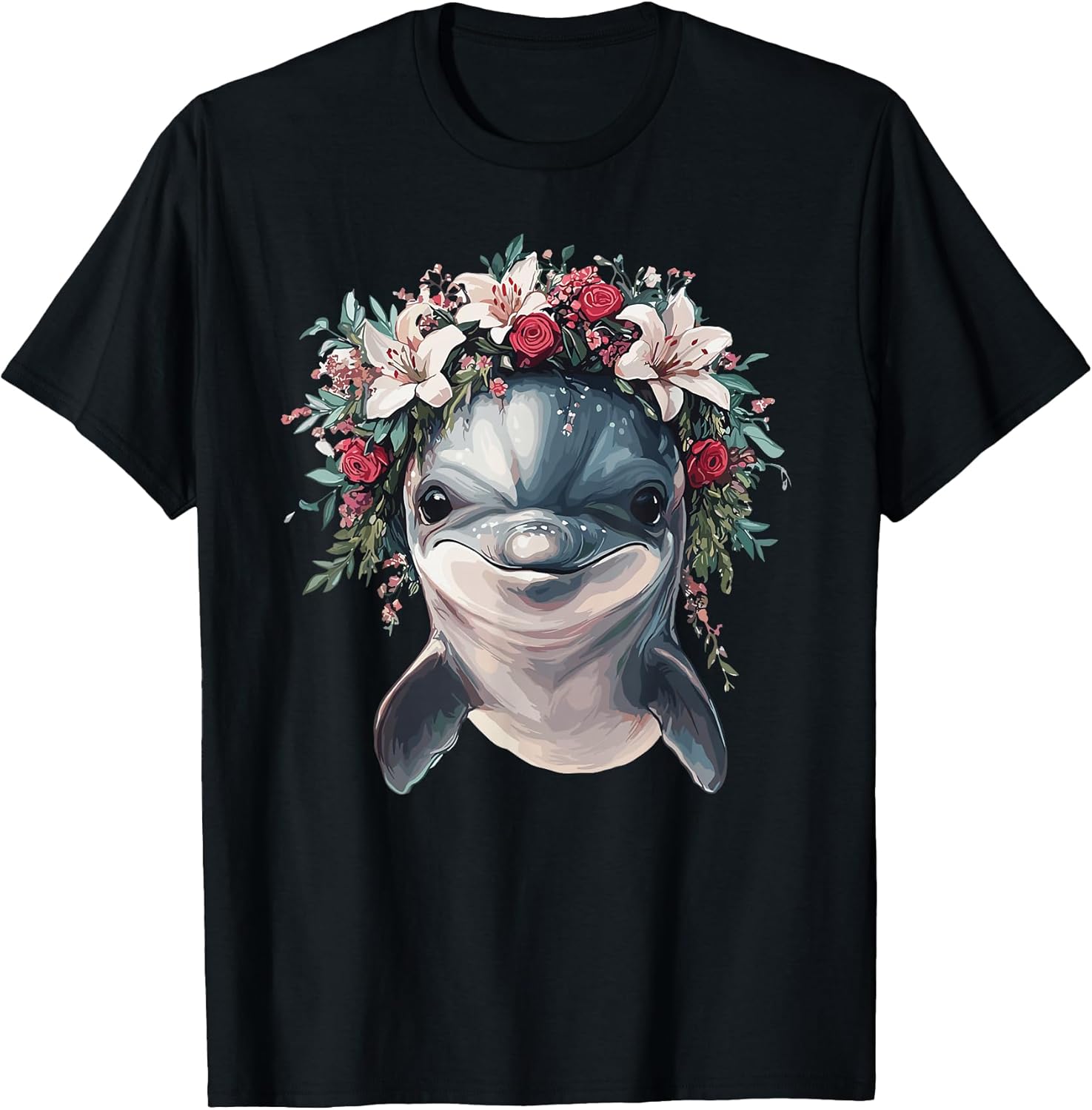 Floral Dolphin Lovers Ocean Beauty
