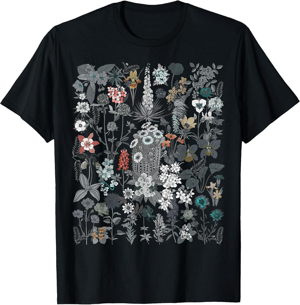 Flower Graphic Tee For Men and Women Floral Nature