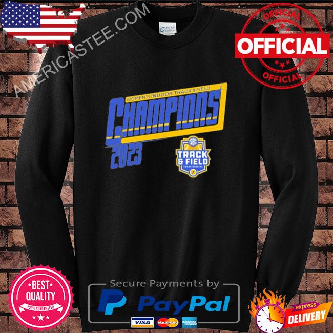 84 2023 sec women’s champs cardinal arKansas razorbacks indoor track and field locker room shirt