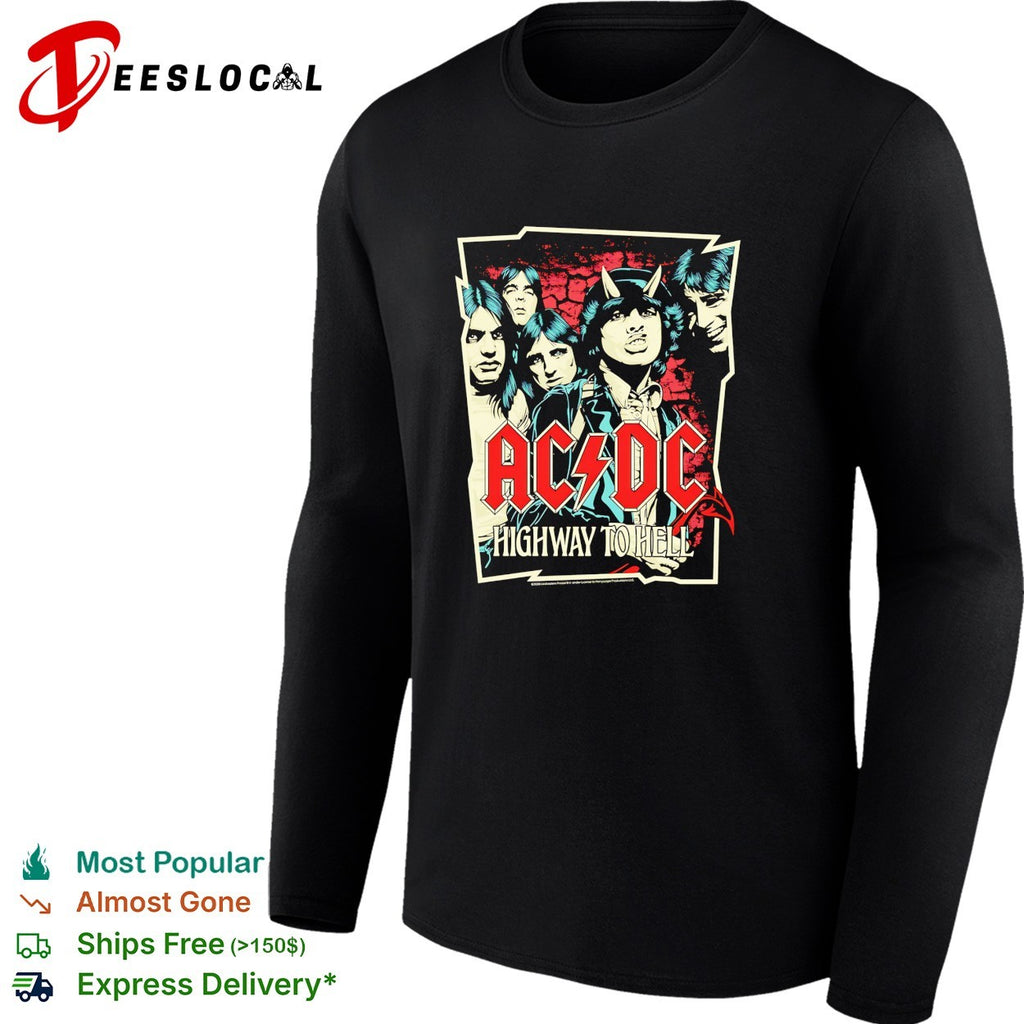 ACDC Highway to Hell illustrated band members shirt