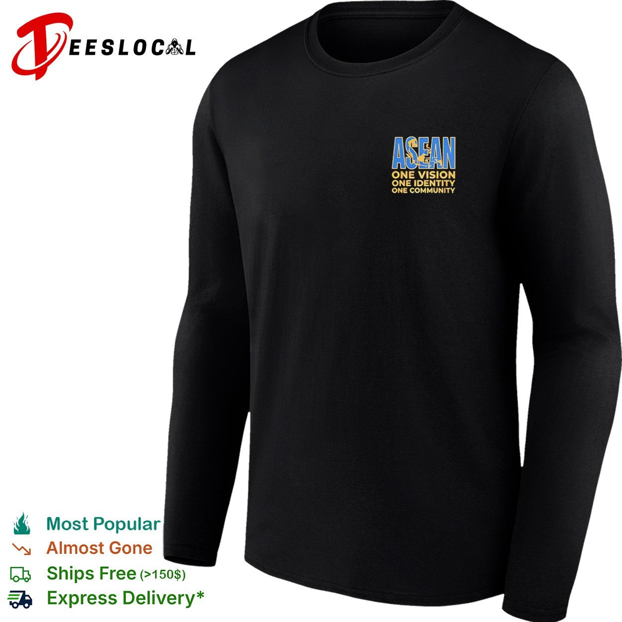 ASEAN flag one vision one identity one community text shirt