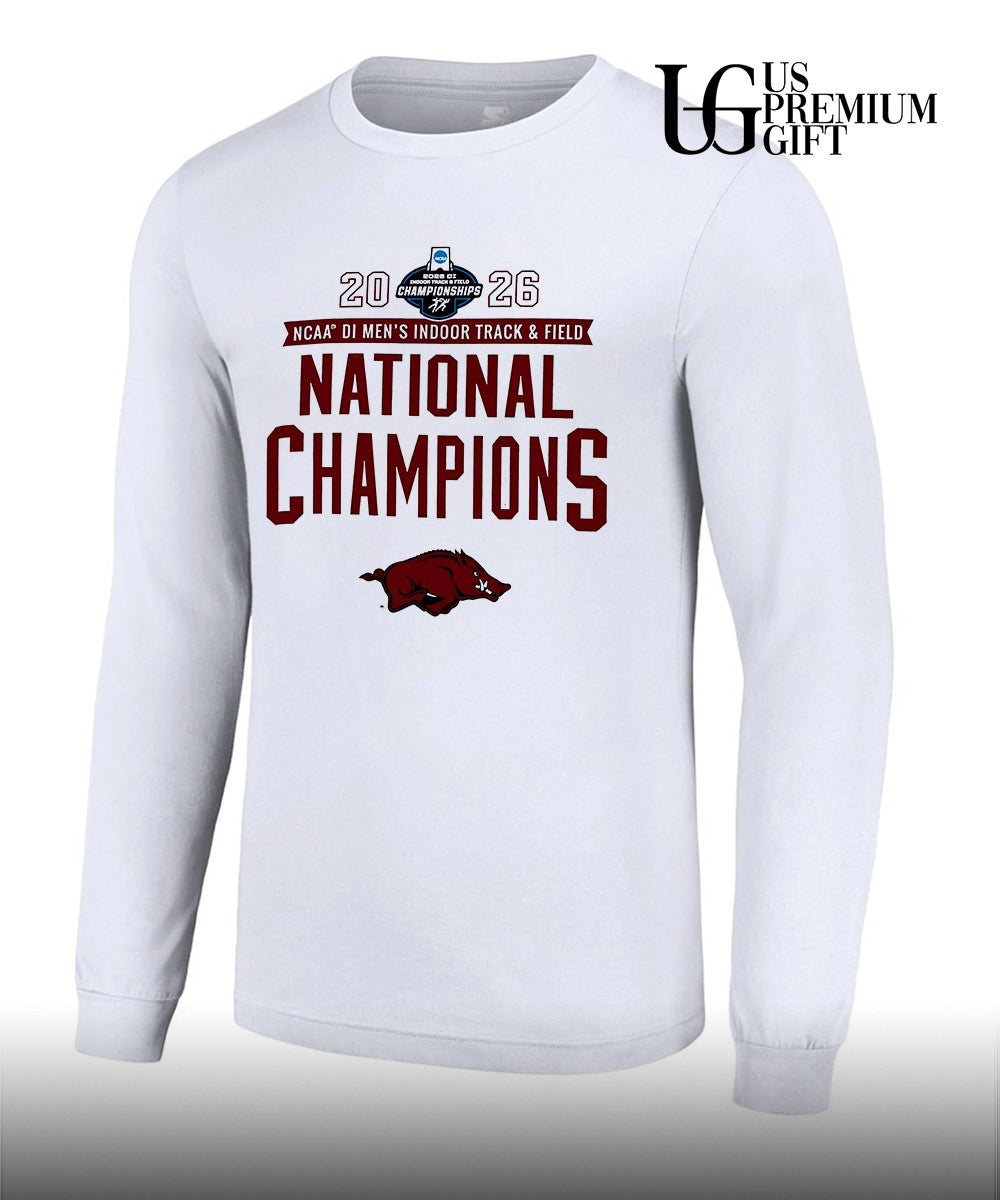 Arkansas Razorbacks 2026 NCAA Men’s Indoor Track & Field National Champions T-shirt