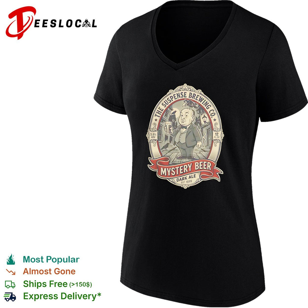 Alfred Hitchcock The Suspense Brewing Co Mystery Beer Dark Ale Est 1899 shirt