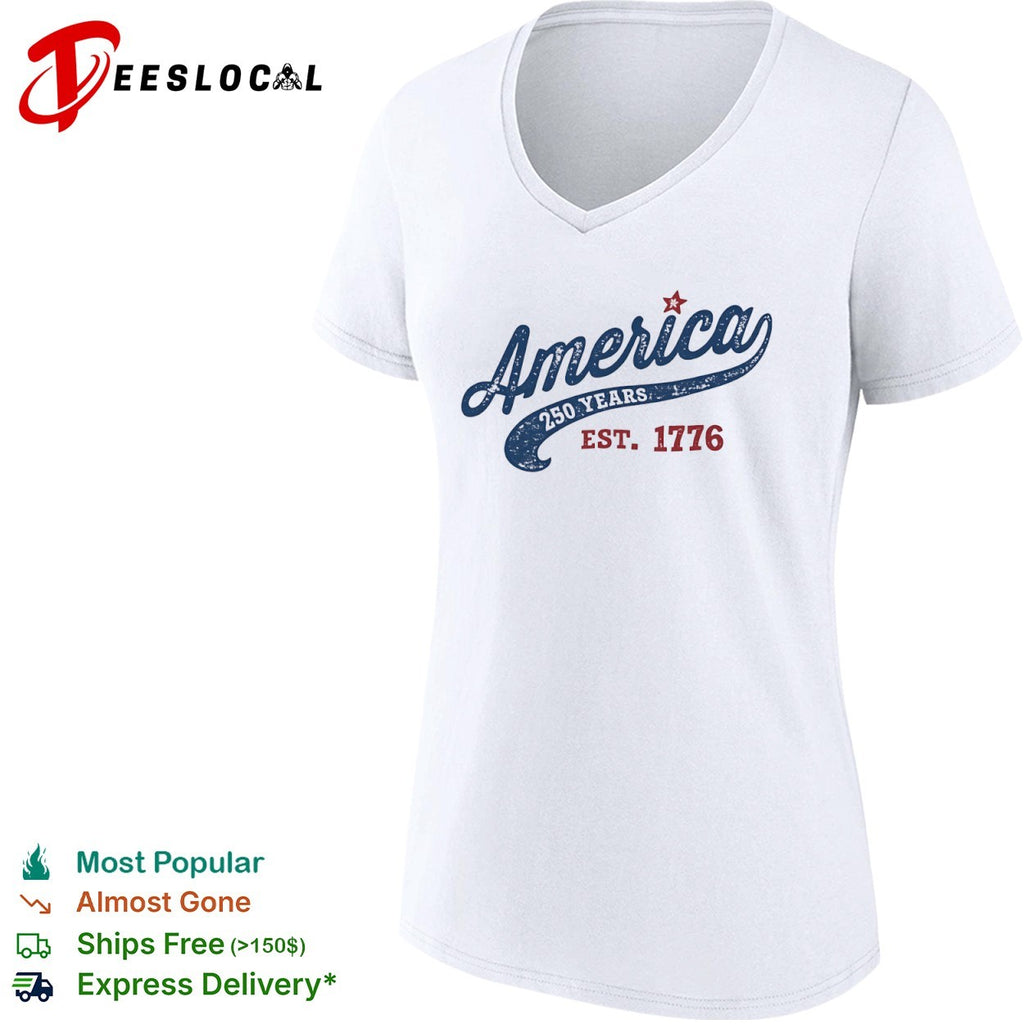America 250 Years Est 1776 Patriotic Fourth of July Independence Day Celebration shirt