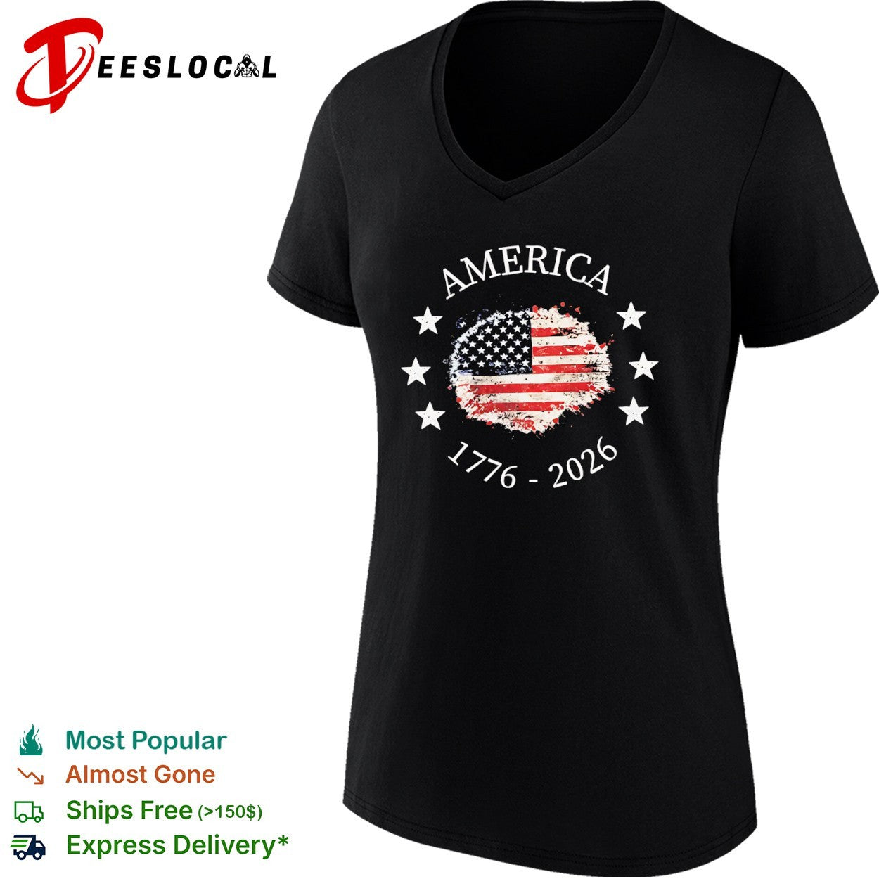 America stars flag 1776 2026 shirt