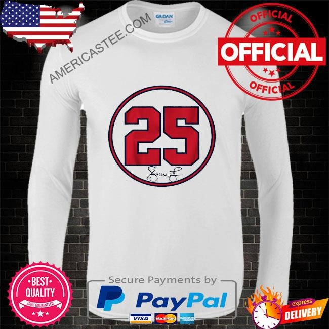 Andruw jones number circle signature shirt