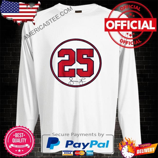 Andruw jones number circle signature shirt