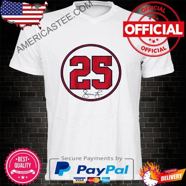 Andruw jones number circle signature shirt