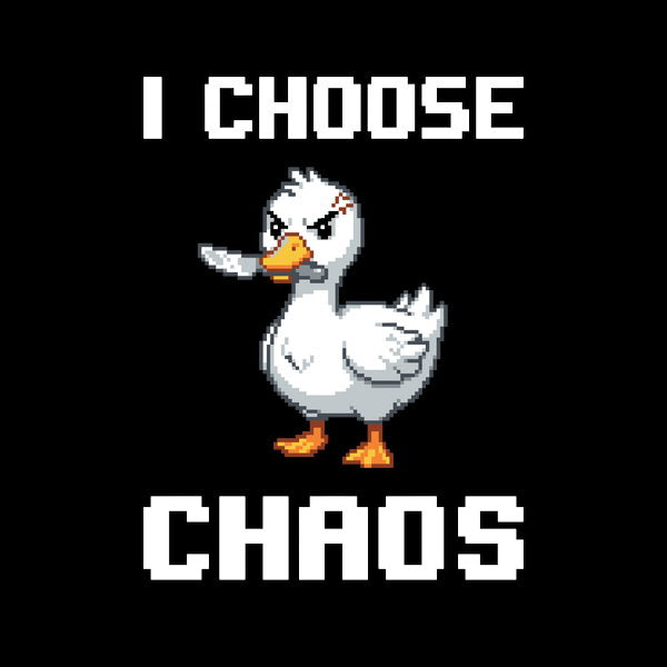 Angry Pixel Duck With Knife