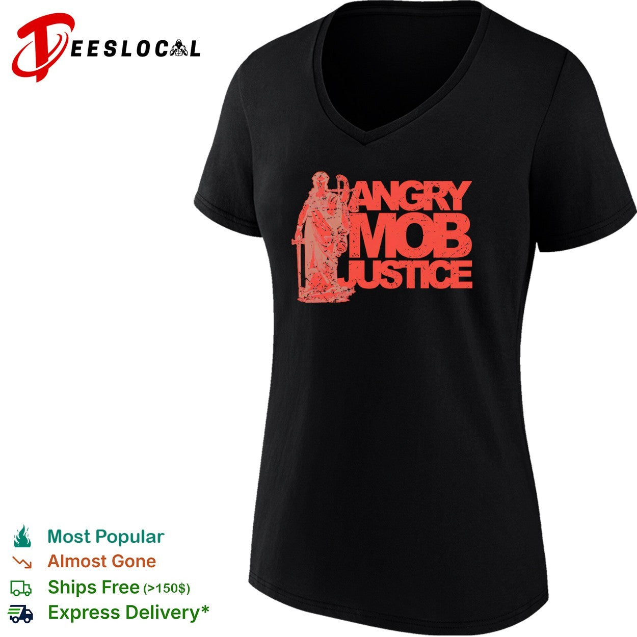Angry mob justice statue shirt