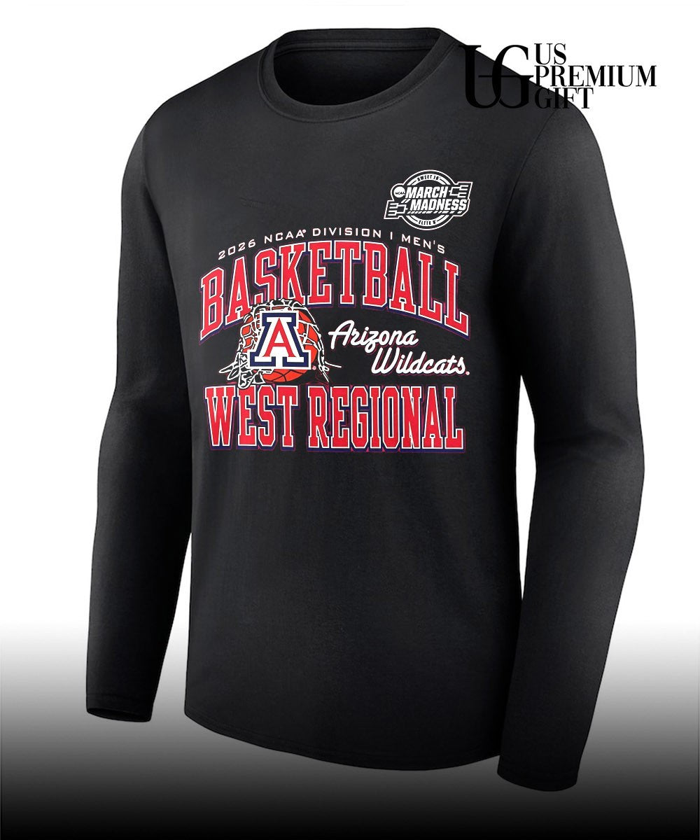 Arizona Wildcats basketball NCAA Division I March Madness West Regional 2026 shirt