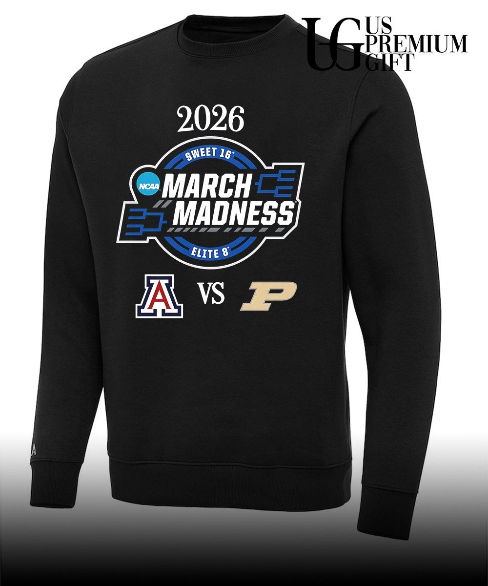 Arizona Wildcats vs Purdue Boilermakers 2026 NCAA March Madness Sweet 16 Elite 8 Champions shirt