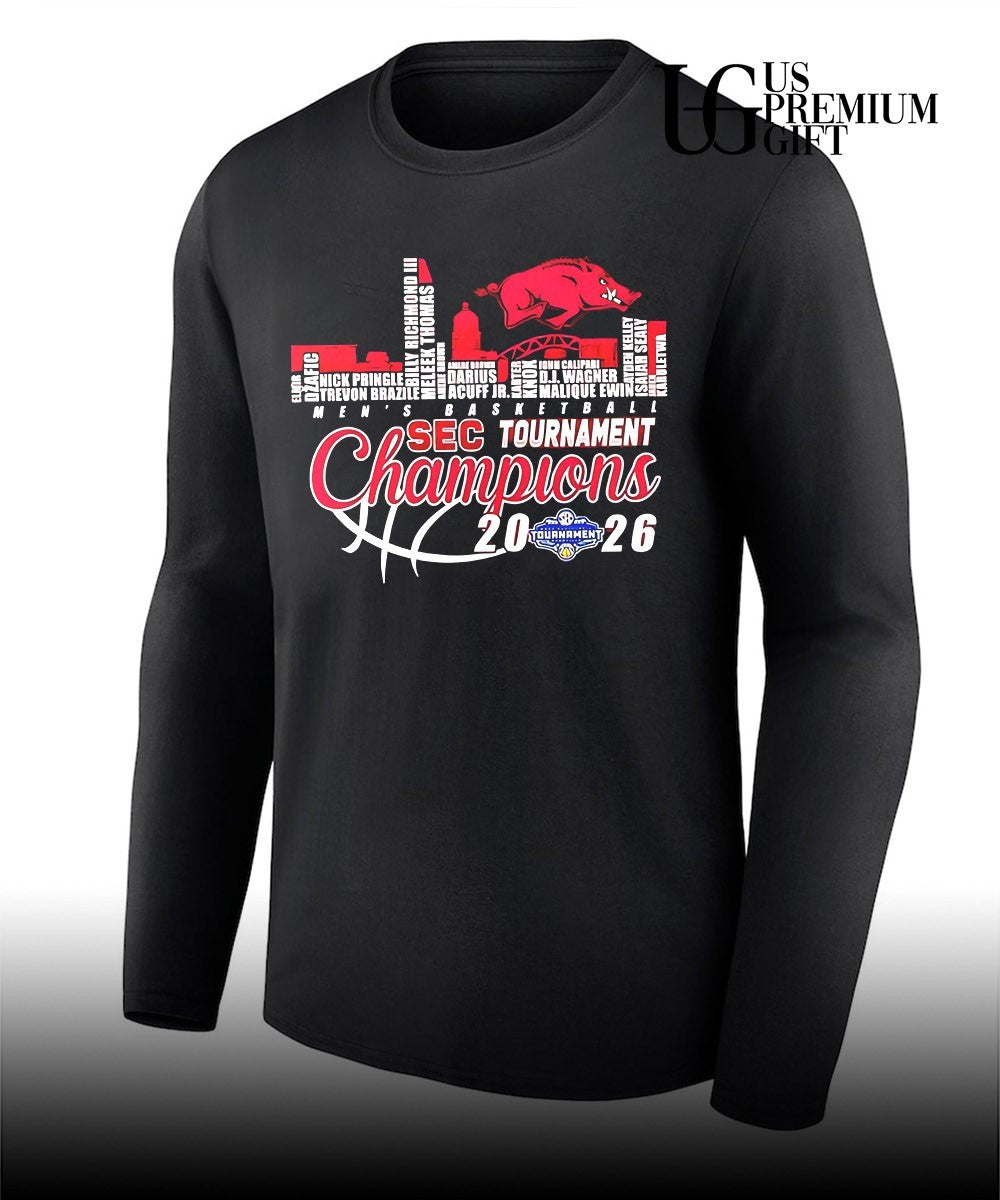 Arkansas Razorbacks 2026 SEC Men’s Basketball Tournament Champions vintage shirt