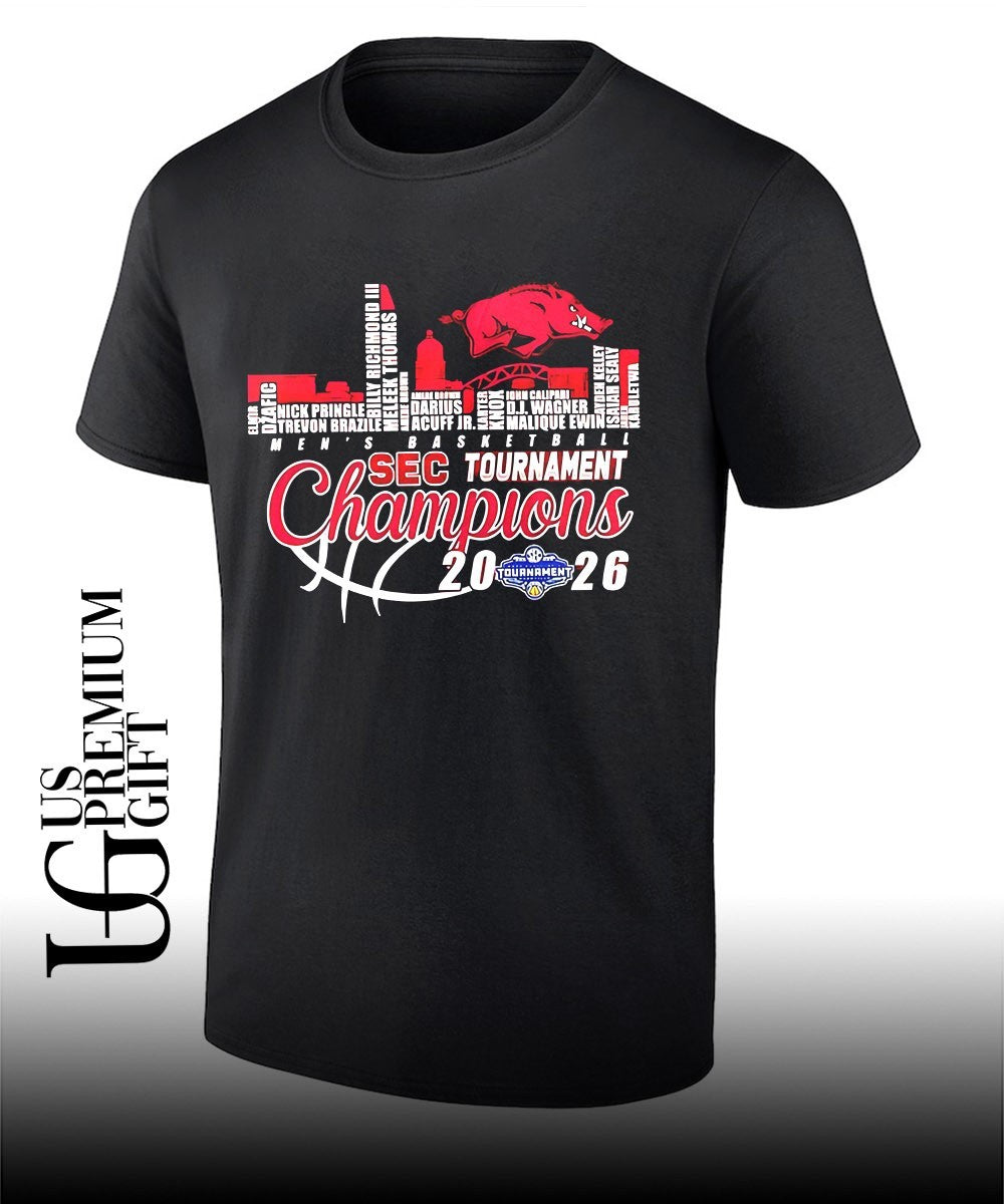 Arkansas Razorbacks 2026 SEC Men’s Basketball Tournament Champions vintage shirt