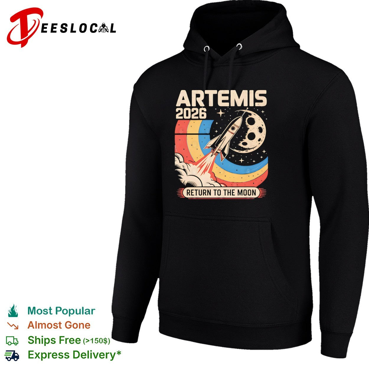 Artemis 2026 return to the moon rocket shirt