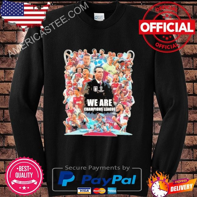 Aston villa f.c. we are champions league shirt
