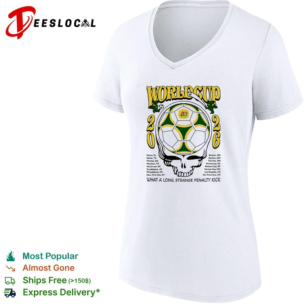 Australia World Cup 2026 Grateful Dead steal your face what a long strange penalty kick shirt