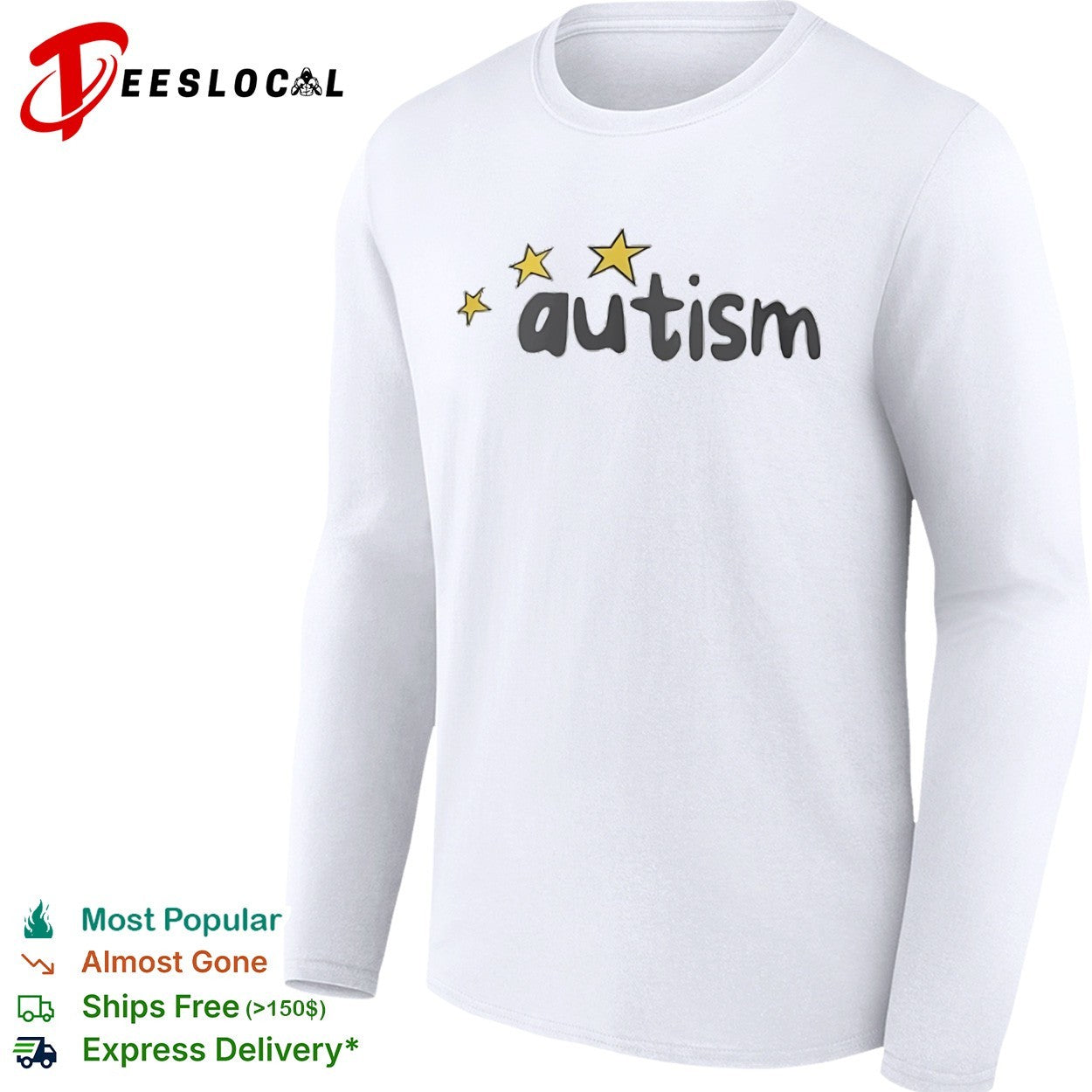 Autism with yellow stars shirt