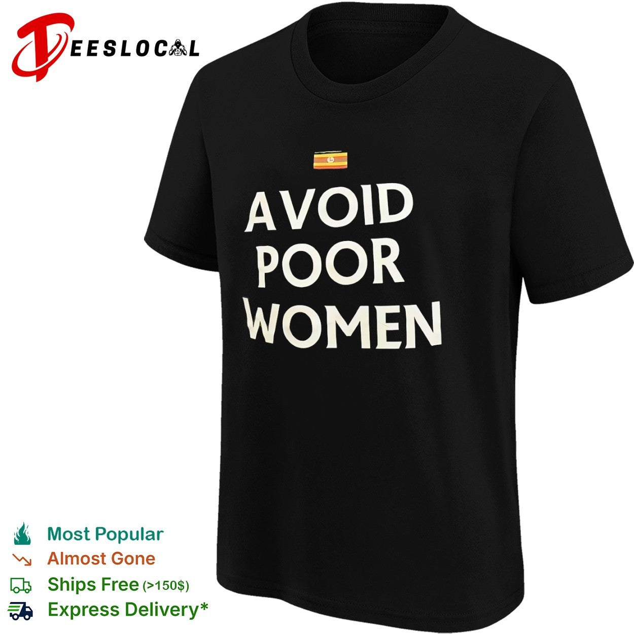 Avoid poor women Uganda flag shirt