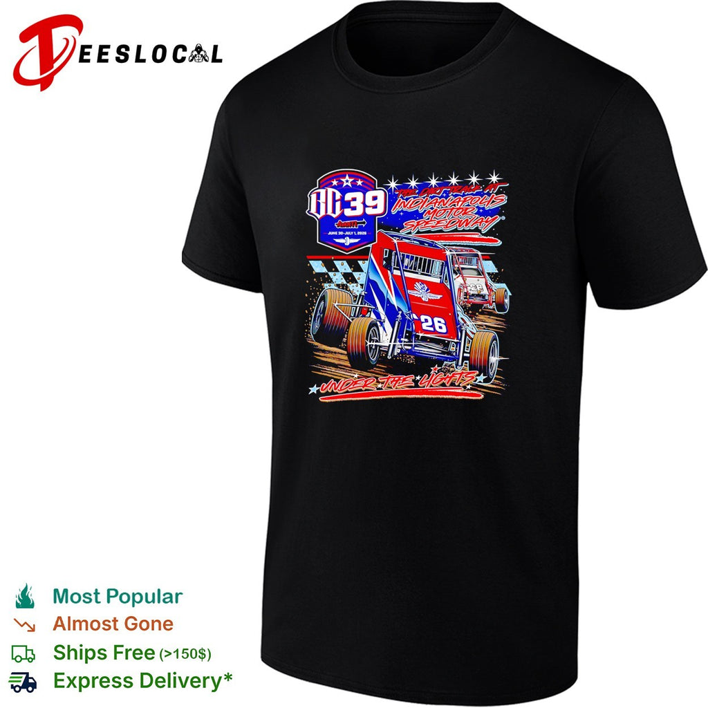 BC39 dirt track Indianapolis Motor Speedway sprint car under the lights 2026 shirt
