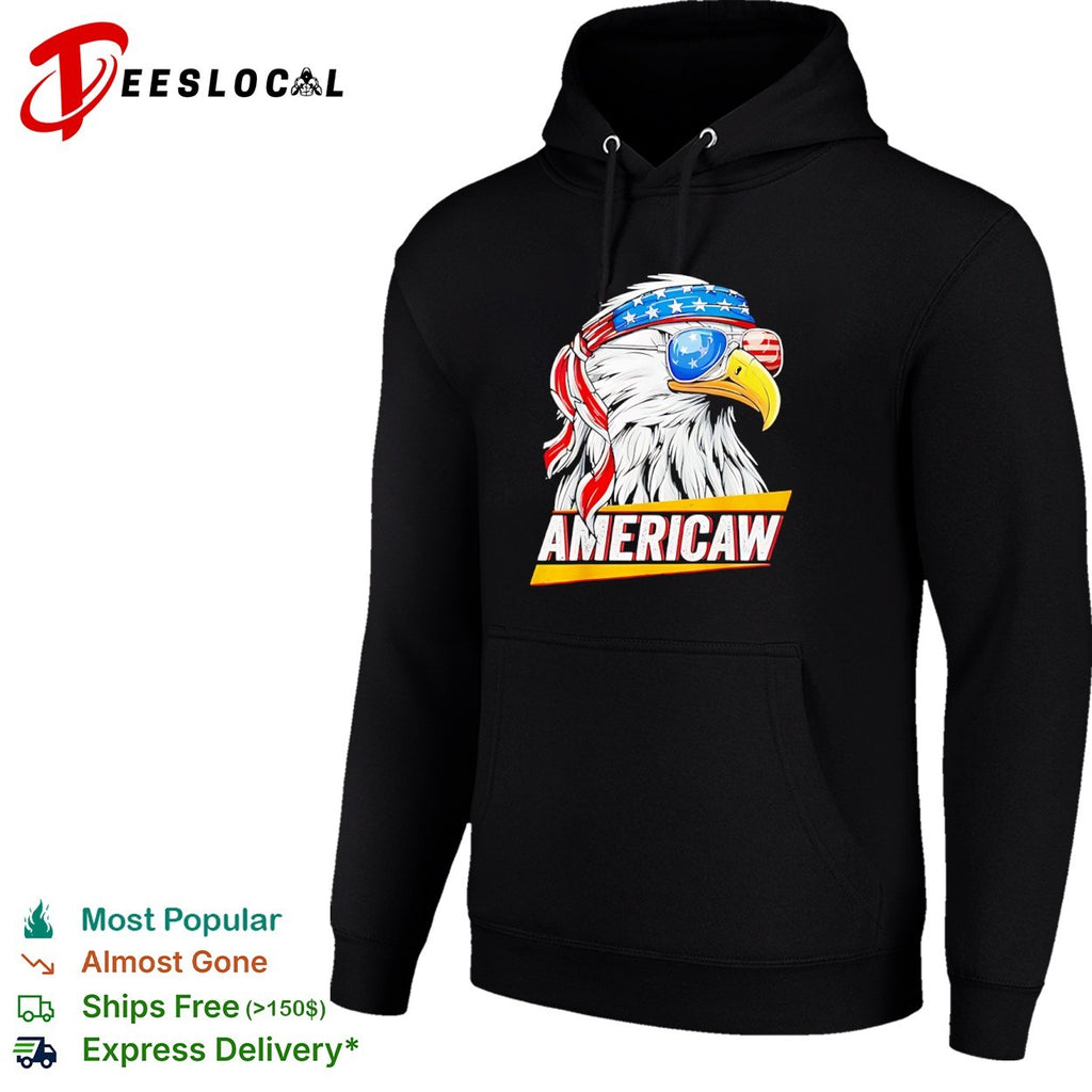 Bald eagle bandana sunglasses Americaw shirt