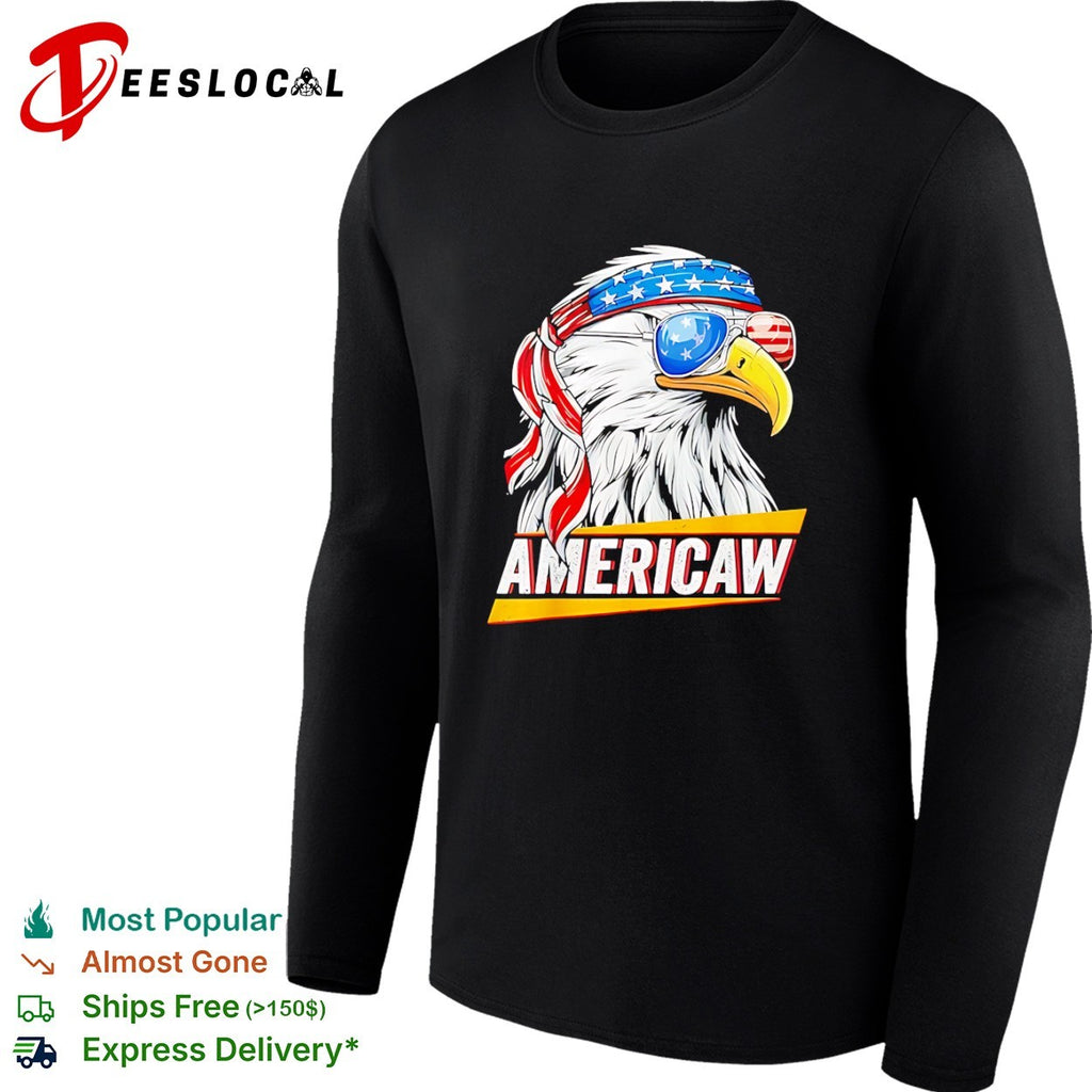 Bald eagle bandana sunglasses Americaw shirt