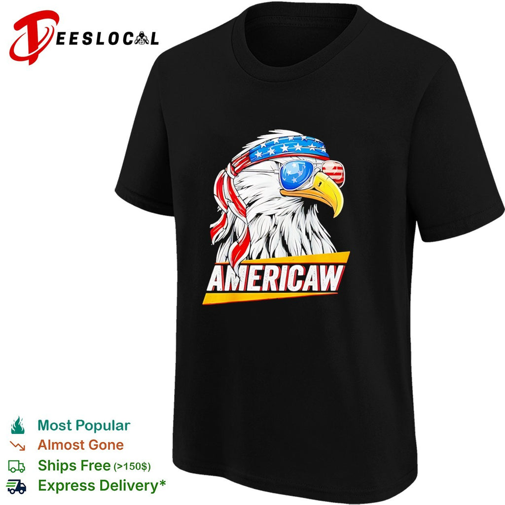 Bald eagle bandana sunglasses Americaw shirt