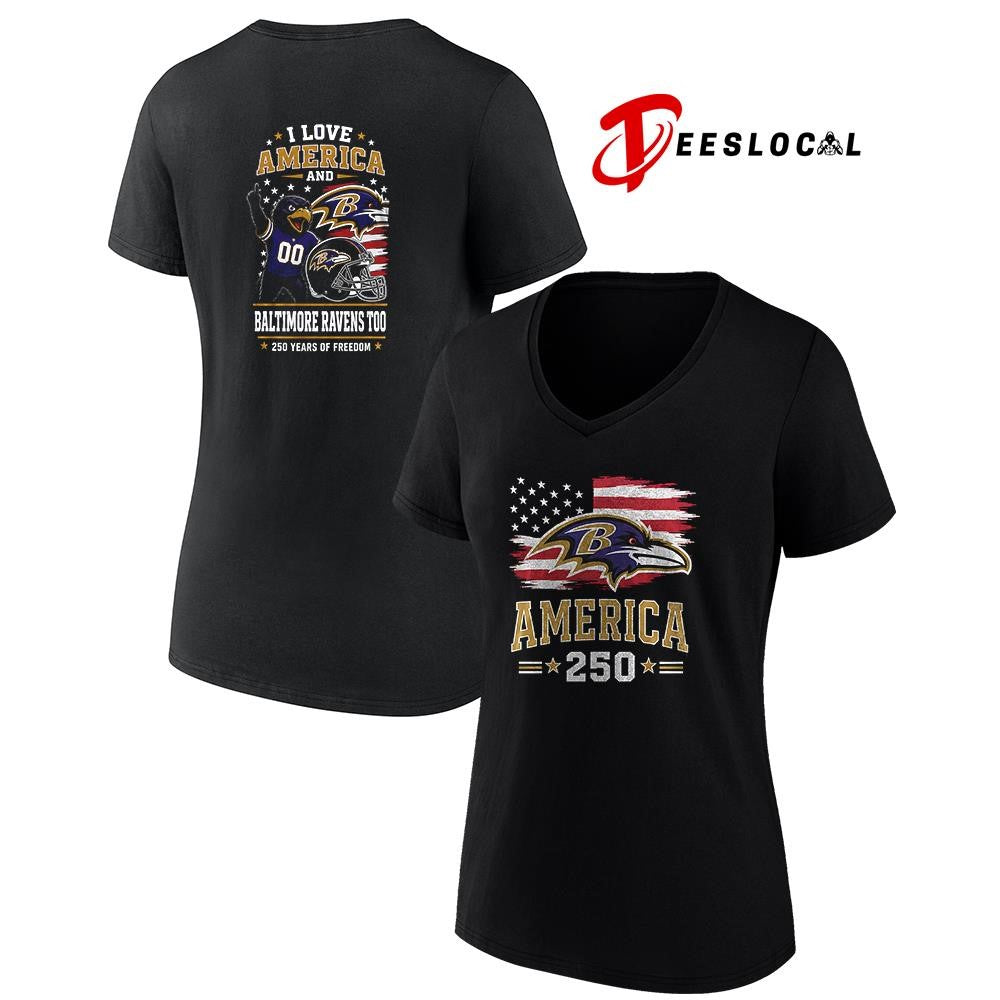 Baltimore Ravens 250 years of freedom mascot shirt