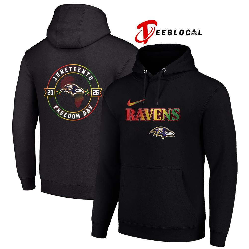 Baltimore Ravens x Juneteenth Strong freedom day logo shirt