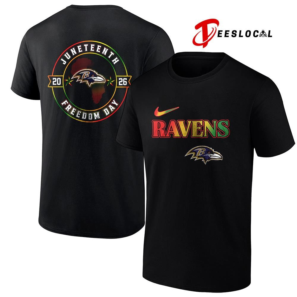Baltimore Ravens x Juneteenth Strong freedom day logo shirt