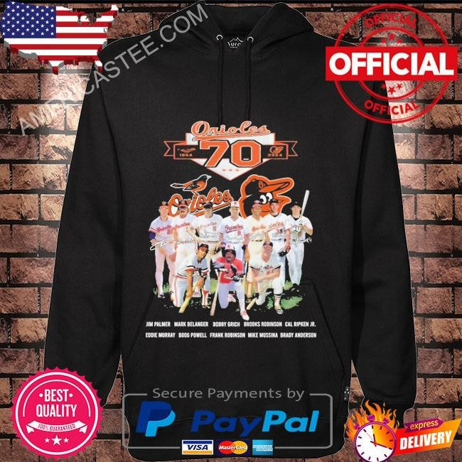 Baltimore orioles 70 years of legends from 1954 to 2024 shirt