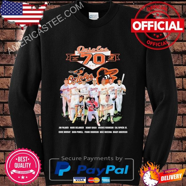 Baltimore orioles 70 years of legends from 1954 to 2024 shirt