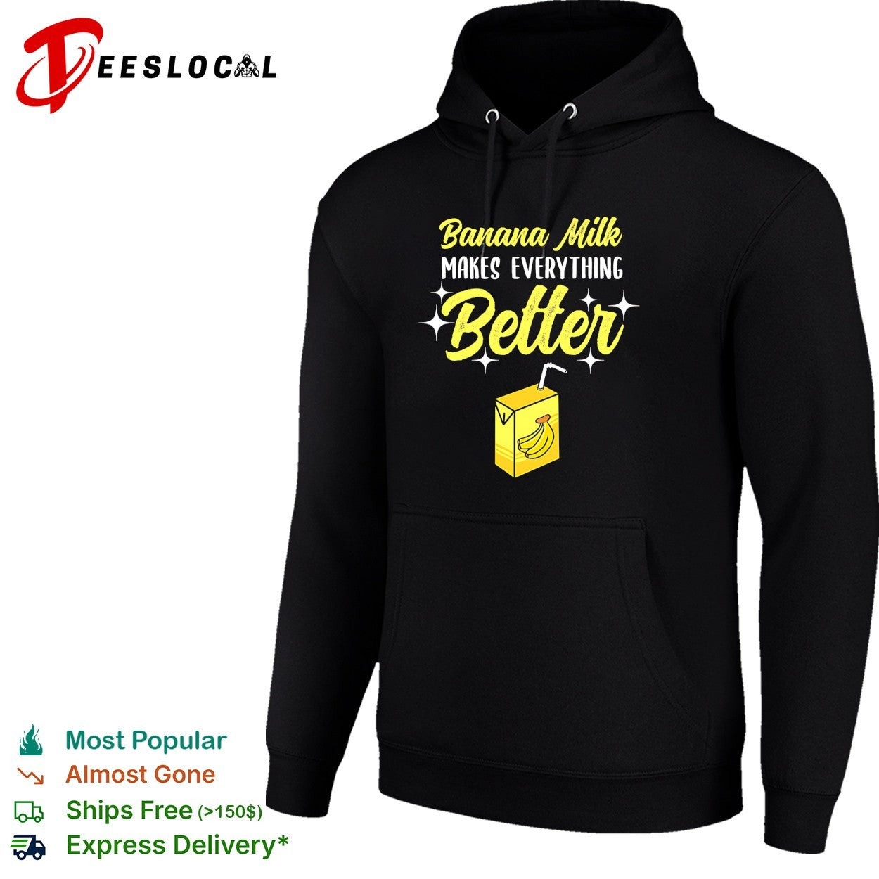 Banana milk makes everything better carton shirt
