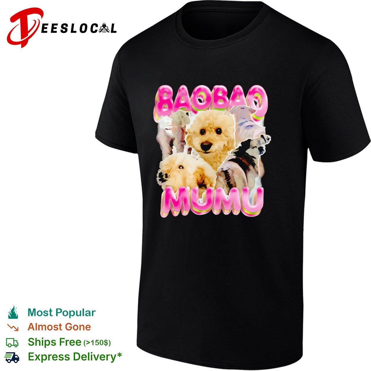 Baobao Mumu Poodle Dog Cute Pet Portrait shirt