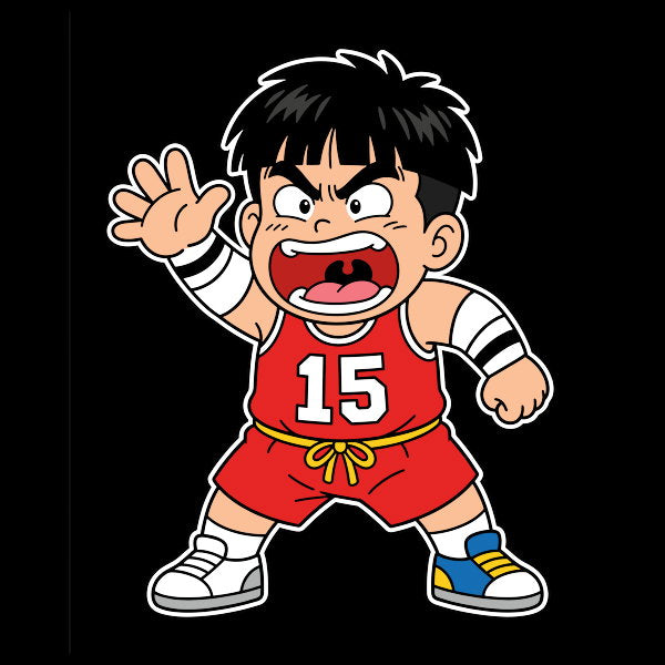 Basketball Power Retro Anime Sport