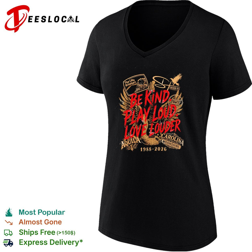 Be kind play loud love louder guitar memorial tribute 1988 2026 shirt