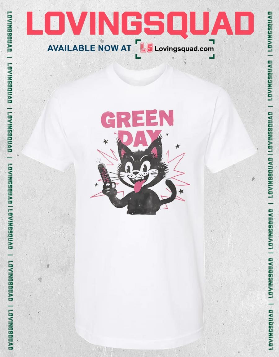 Black cat Green Day American dream shirt