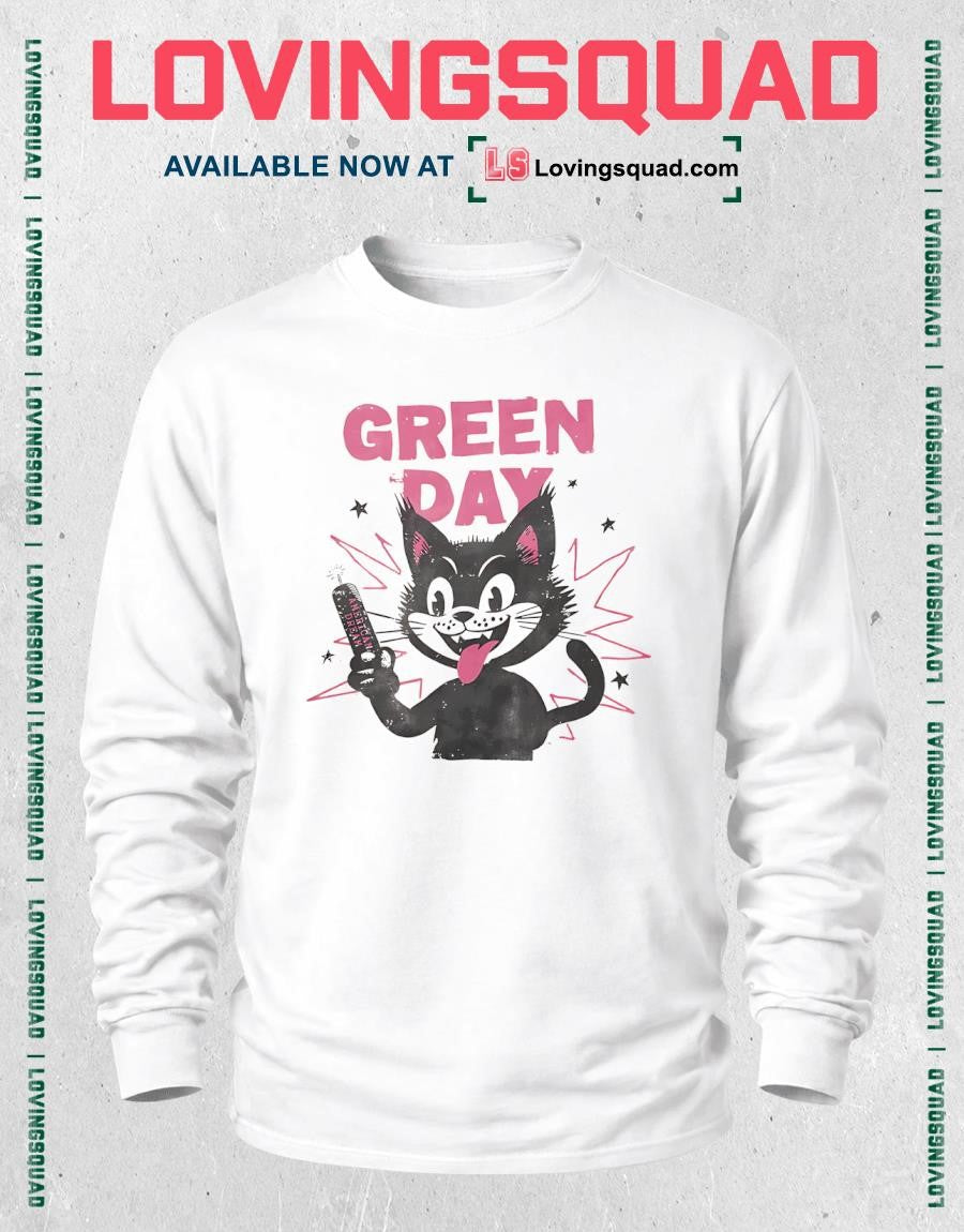 Black cat Green Day American dream shirt