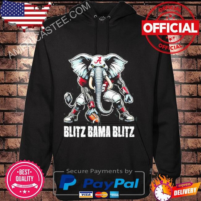 Blitz Bama Blitz Alabama Muscular Elephant Mascot Tee Shirt