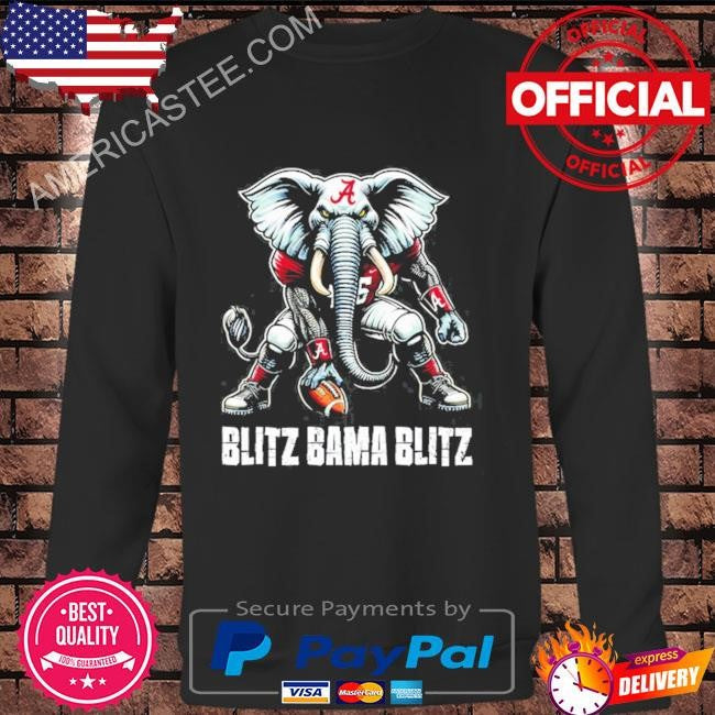 Blitz Bama Blitz Alabama Muscular Elephant Mascot Tee Shirt