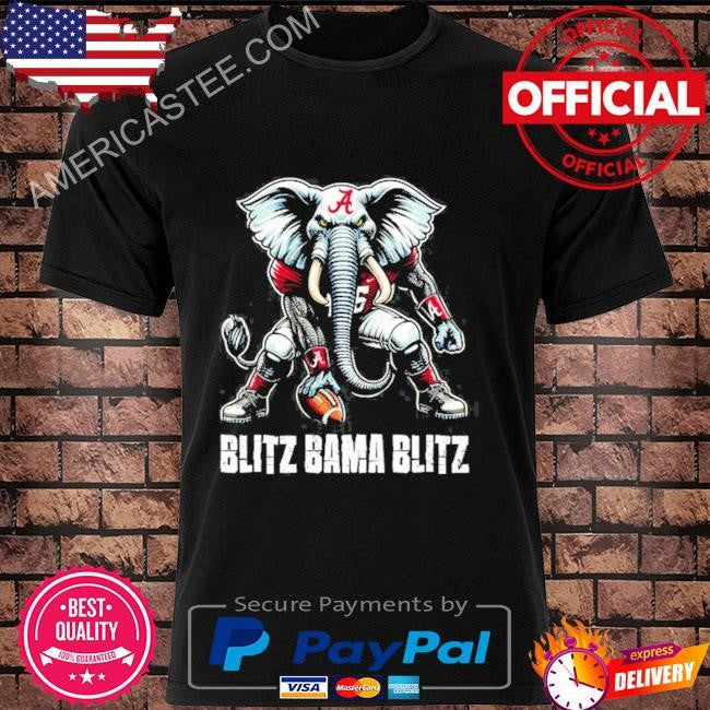Blitz Bama Blitz Alabama Muscular Elephant Mascot Tee Shirt