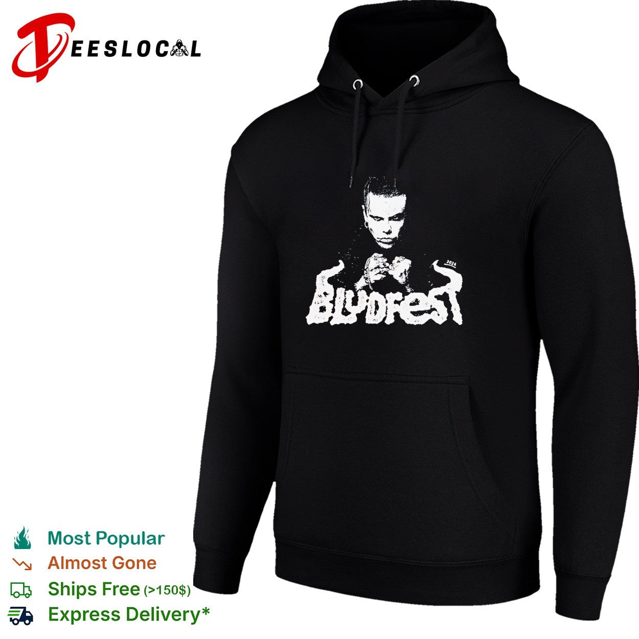 Bludfest 2026 tattooed portrait singer shirt