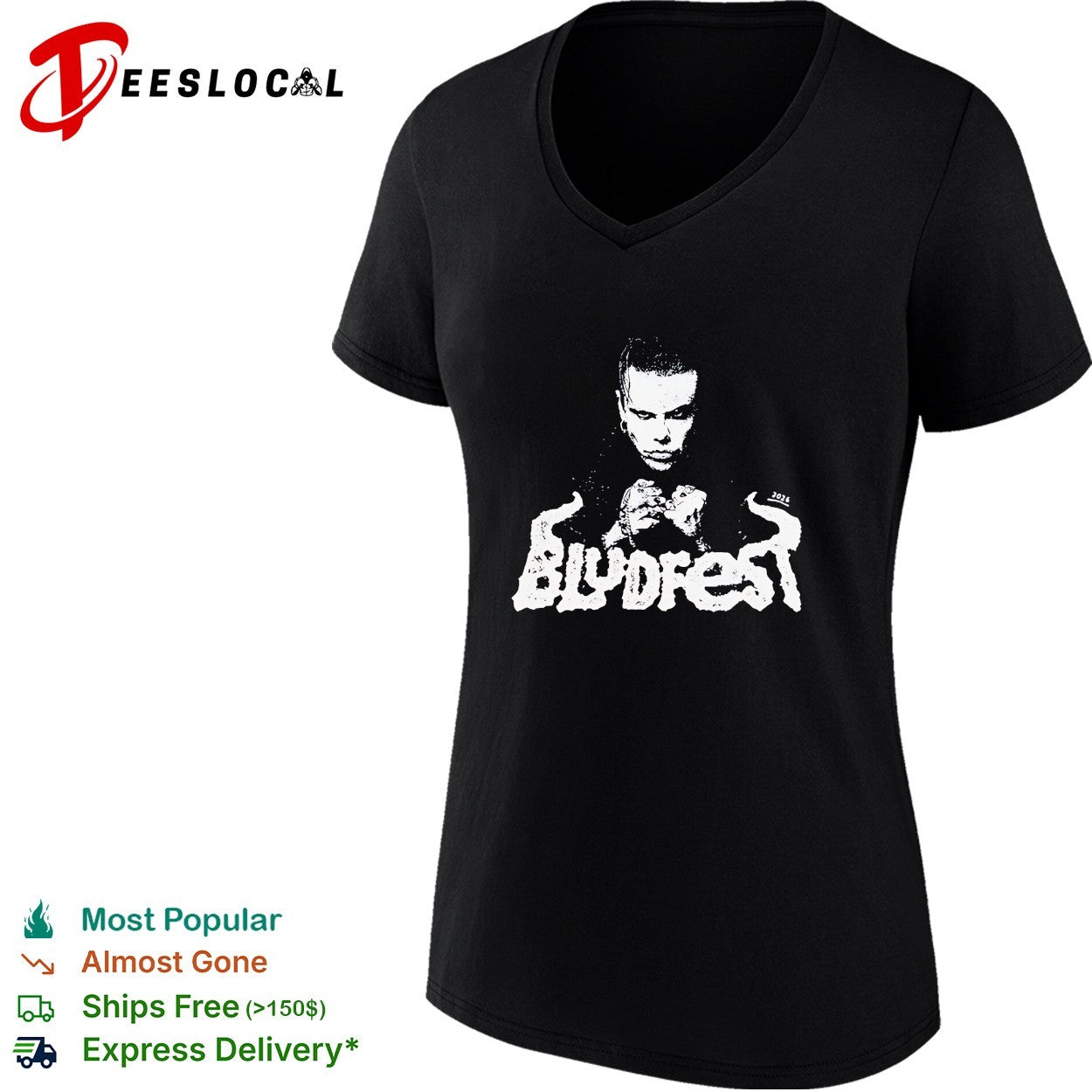 Bludfest 2026 tattooed portrait singer shirt